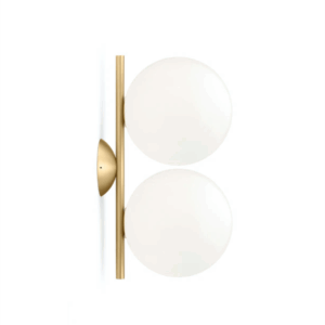 IC Light C/W1 Double væglampe/loftlampe, messing