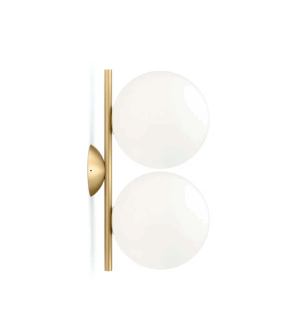 IC Light C/W1 Double væglampe/loftlampe, messing