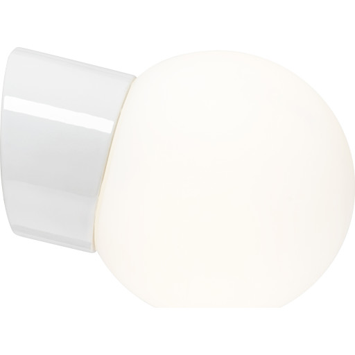 Ifö Electric Classic Glob 150 væglampe, mat opal, hvid