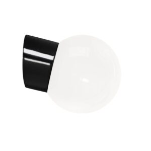 Ifö Electric Classic Globe 150 Sort/Blank Opal IP54 Væglampe