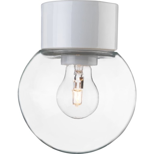 Ifö Electric Classic Globe loftlampe, Ø15 cm, hvid/klar