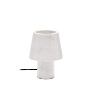 KAVE HOME Alaro bordlampe i hvid marmor
