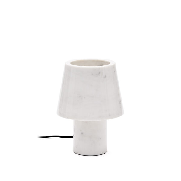 KAVE HOME Alaro bordlampe i hvid marmor