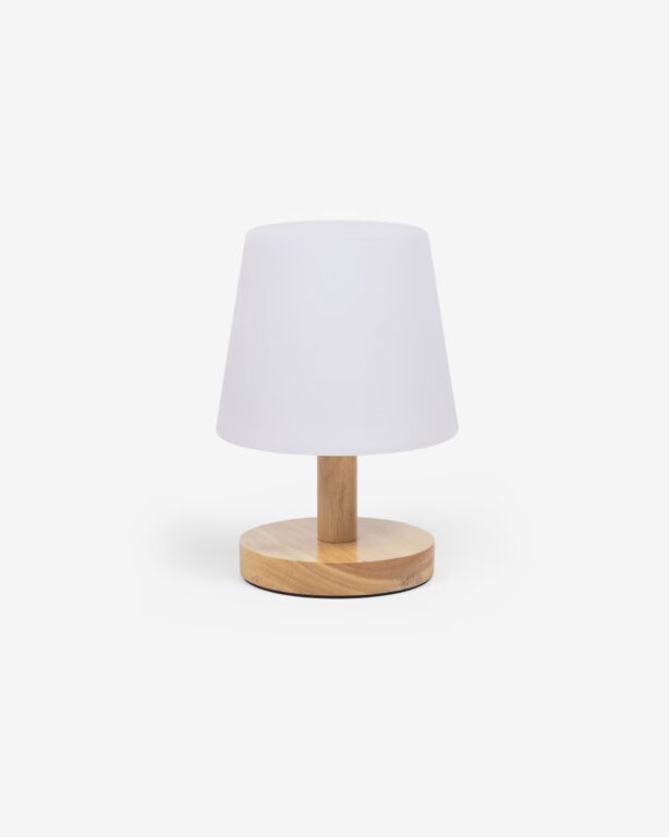 KAVE HOME Ambar genopladelig bordlampe, rund