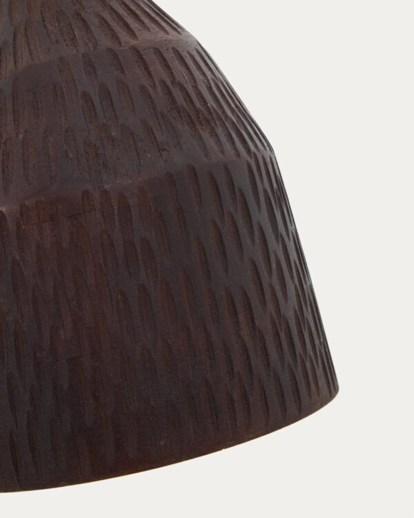 KAVE HOME Amire aflang loftlampe, rund - sort træ (Ø15)