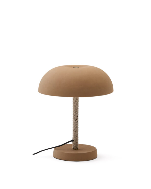KAVE HOME Arinda bordlampe - terracotta og rebsnor