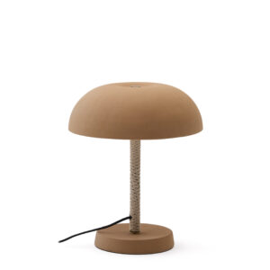 KAVE HOME Arinda bordlampe - terracotta og rebsnor