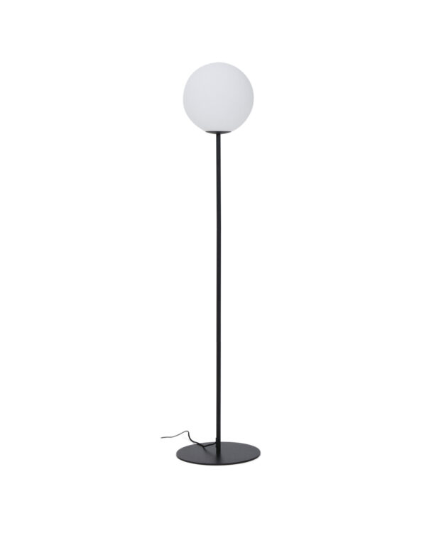 KAVE HOME Brisia gulvlampe - 1 matteret glaskugle og sort metal (Ø30)