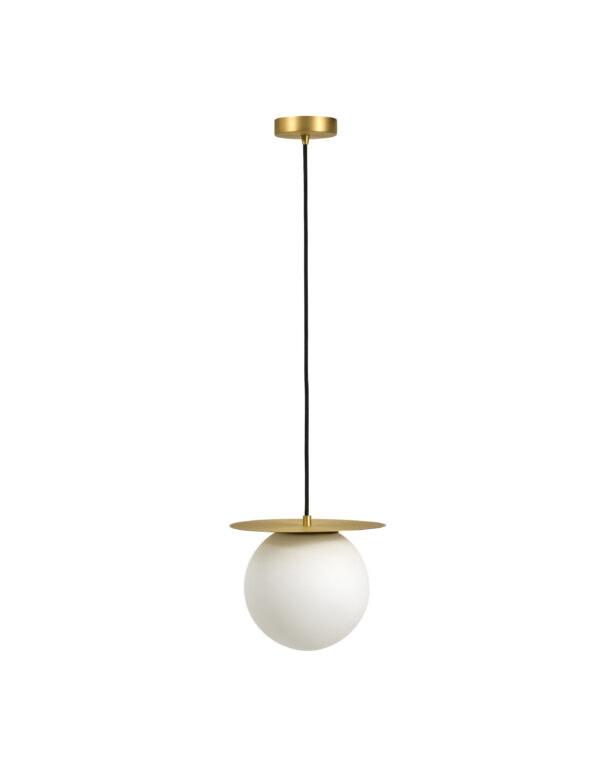 KAVE HOME Brisia loftlampe - 1 matteret glaskugle og messingfinish metal (Ø20)
