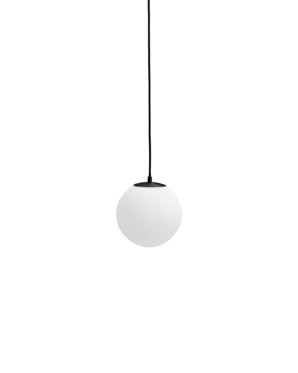KAVE HOME Brisia loftlampe - 1 matteret glaskugle og sort metal (Ø15)