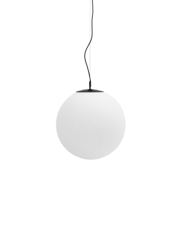 KAVE HOME Brisia loftlampe - 1 matteret glaskugle og sort metal (Ø50)