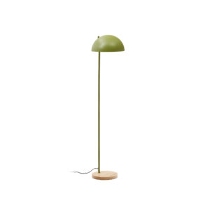 KAVE HOME Catlar gulvlampe i asketræ og metal i grønmalet finish