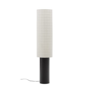 KAVE HOME Dulan gulvlampe, m. hvid bomuldsskærm - sort metal