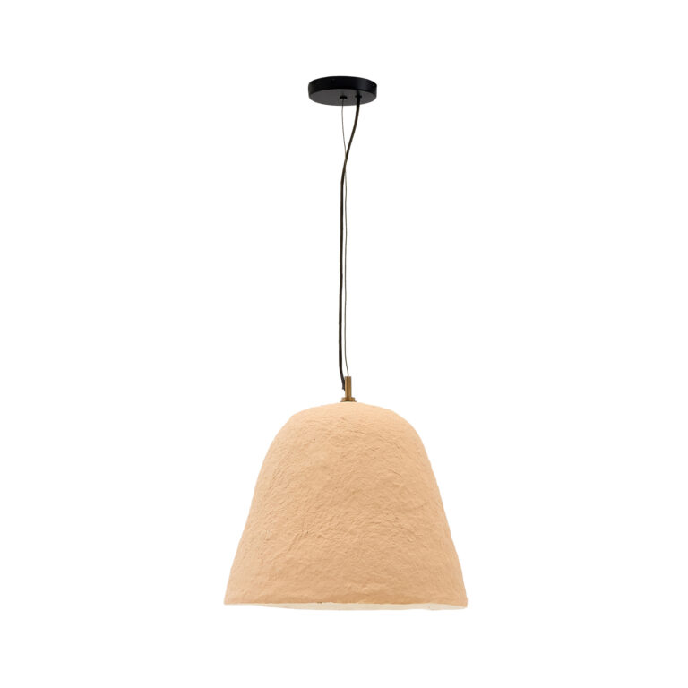 KAVE HOME Lisora loftlampe, rund - beige papmaché (Ø35)