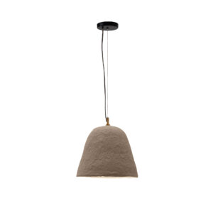 KAVE HOME Lisora loftlampe, rund - brun papmaché (Ø25)