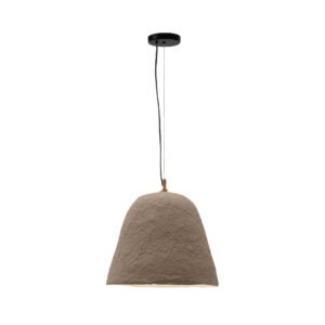 KAVE HOME Lisora loftlampe, rund - brun papmaché (Ø35)