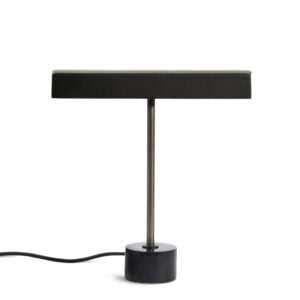 KAVE HOME Lynor bordlampe - børstet metal med sort marmorfod