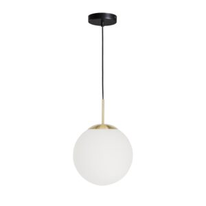 KAVE HOME Mahala loftlampe - hvid glas og messing stål