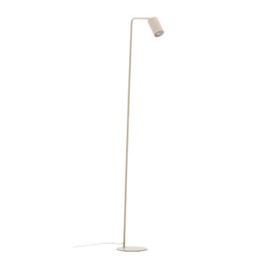 KAVE HOME Manie gulvlampe - beige metal med struktureret finish