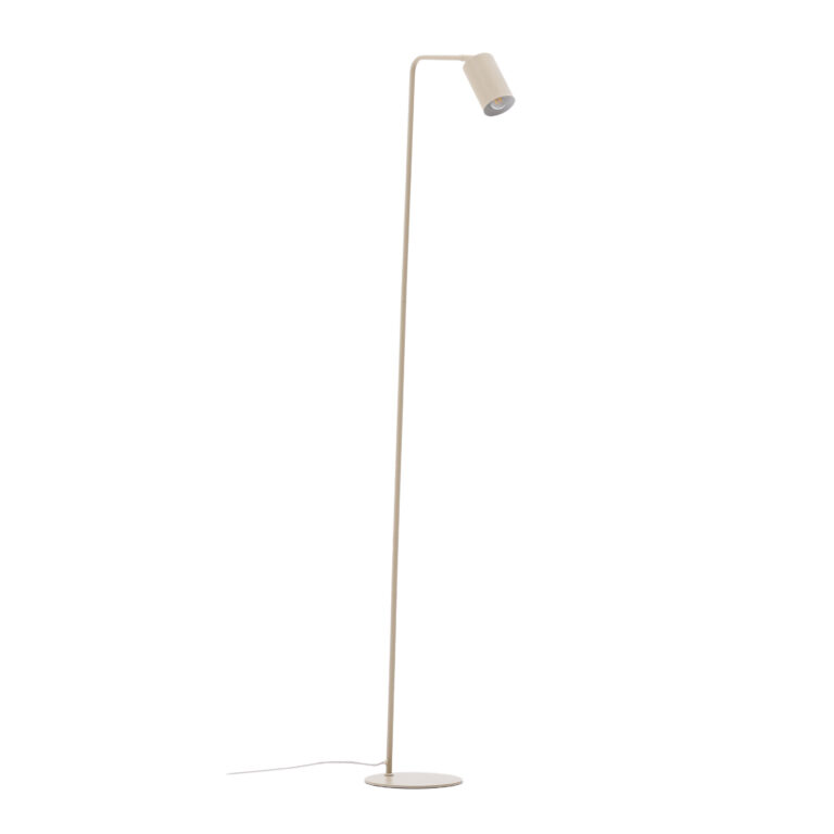 KAVE HOME Manie gulvlampe - beige metal med struktureret finish