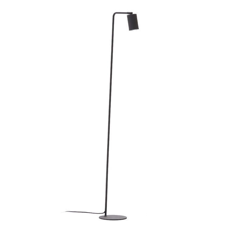KAVE HOME Manie gulvlampe - sort metal med støbejernseffekt finish