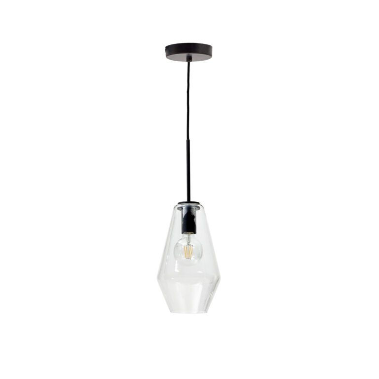 KAVE HOME Mao loftlampe, rund - klar glas (Ø17)