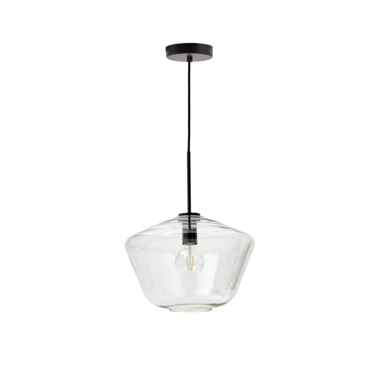 KAVE HOME Mao loftlampe, rund - klar glas (Ø35)