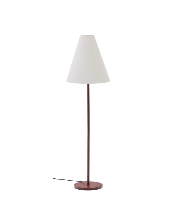 KAVE HOME Navat gulvlampe - hvid bomuld og terracotta metal