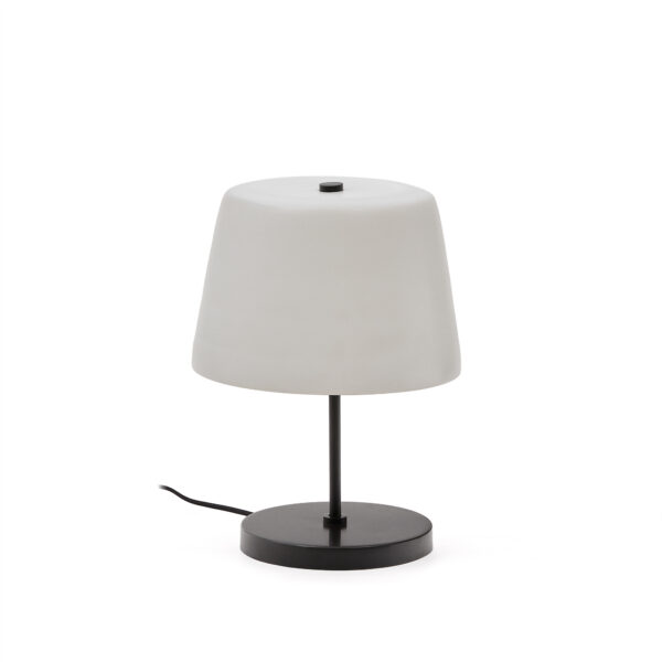 KAVE HOME Nefar bordlampe - glaseret glas og sort zink