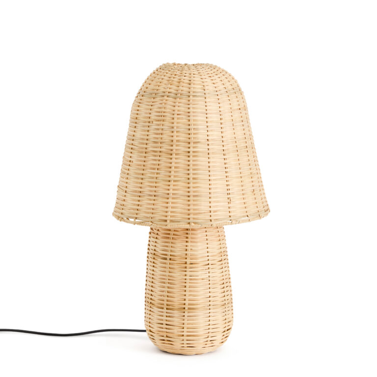 KAVE HOME Neuda bordlampe - rattan med lys finish