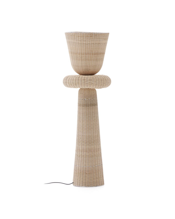 KAVE HOME Neuda gulvlampe - lys natur rattan