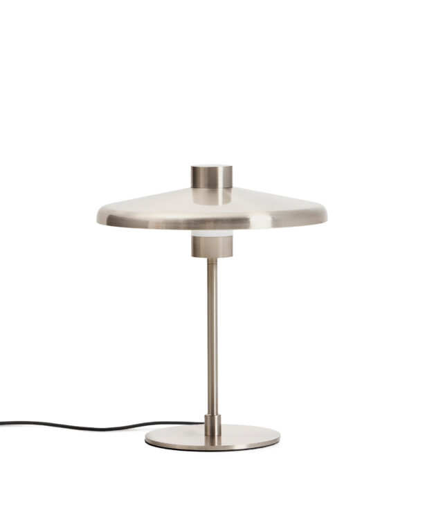 KAVE HOME Nuvira bordlampe - lysegrå børstet metal