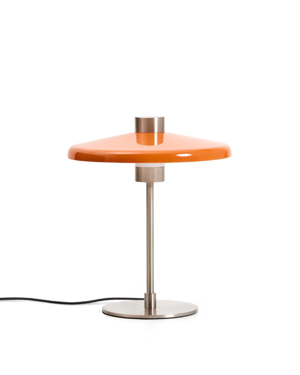 KAVE HOME Nuvira bordlampe - orange og lysegrå børstet metal