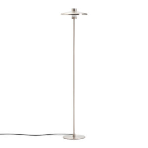 KAVE HOME Nuvira gulvlampe - lysegrå børstet metal