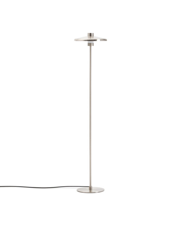 KAVE HOME Nuvira gulvlampe - lysegrå børstet metal