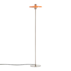 KAVE HOME Nuvira gulvlampe - orange og lysegråt børstet metal