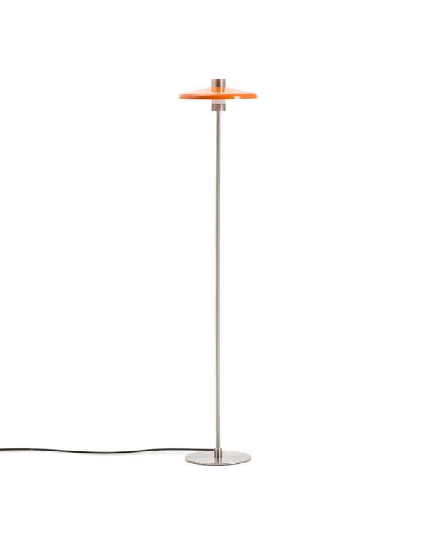 KAVE HOME Nuvira gulvlampe - orange og lysegråt børstet metal