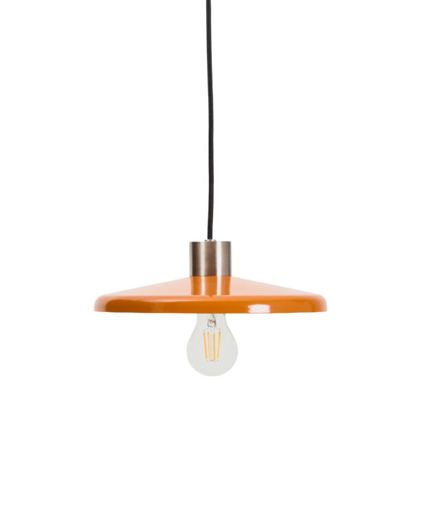 KAVE HOME Nuvira loftlampe - orange og lysegråt børstet metal