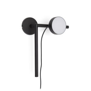 KAVE HOME Orey væglampe med multi-position spotlight - sort metal