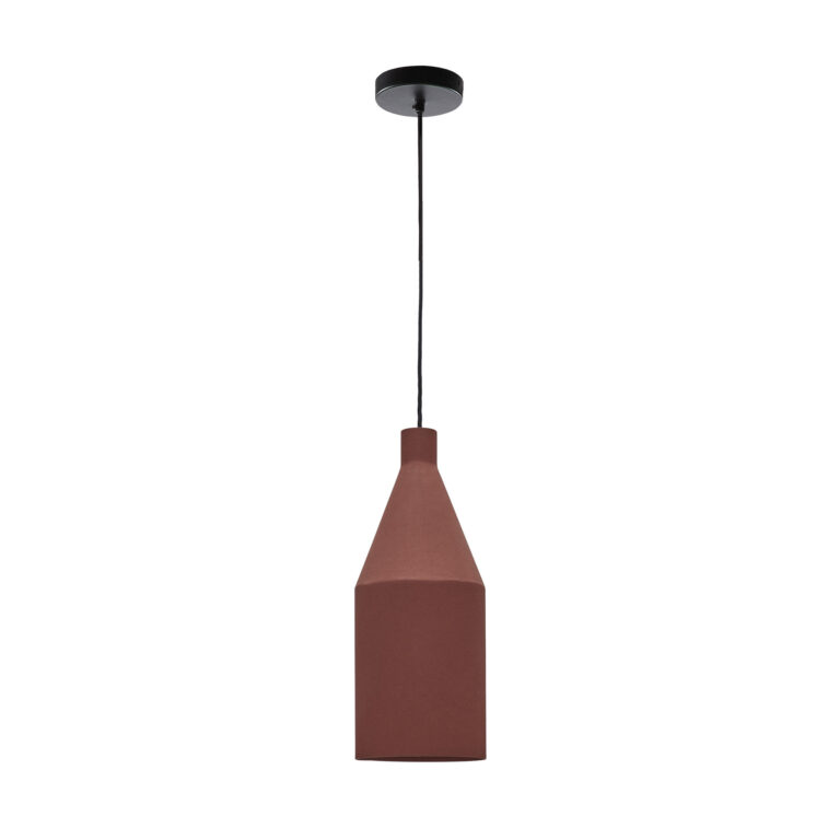 KAVE HOME Peralta loftlampe, rund - terracotta metal (Ø15)