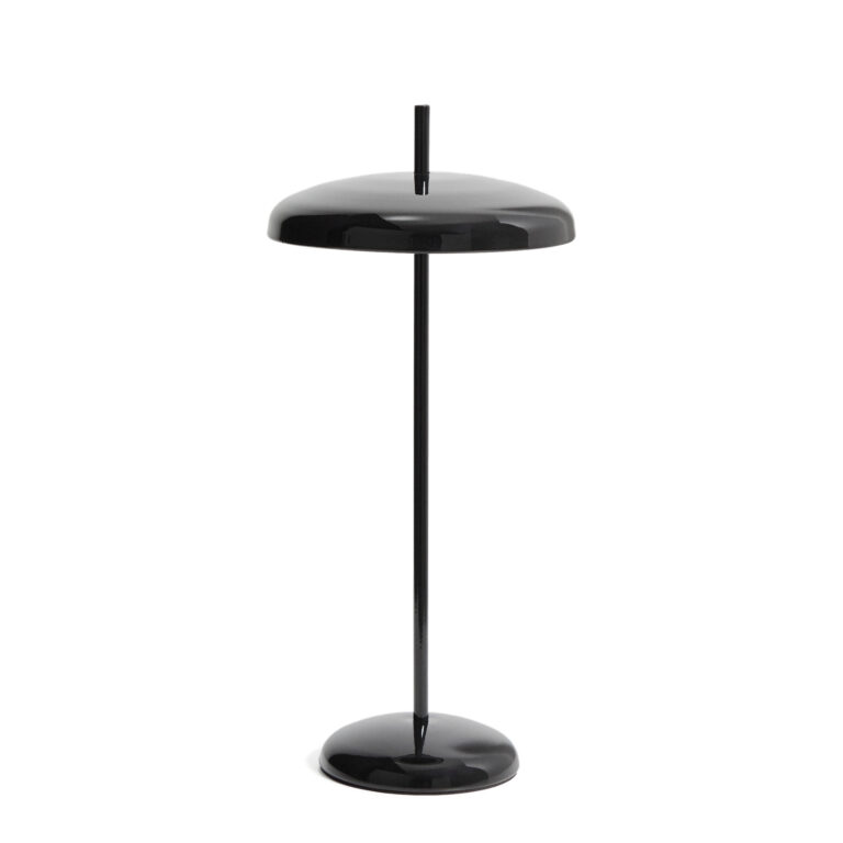 KAVE HOME Porte sort aluminium bærbar bordlampe