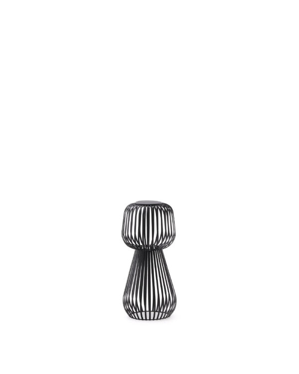 KAVE HOME Reiba solar bordlampe i sort metal