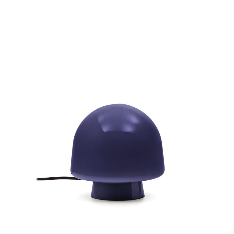 KAVE HOME Reig bordlampe, rund - blå glas (Ø20)