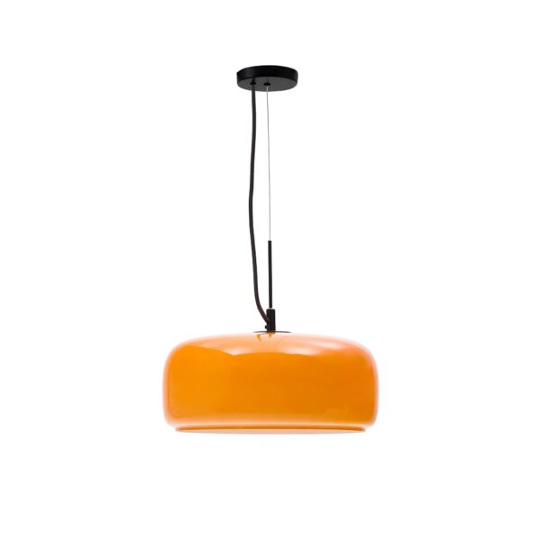 KAVE HOME Reig loftlampe, rund - orange glas (Ø38)