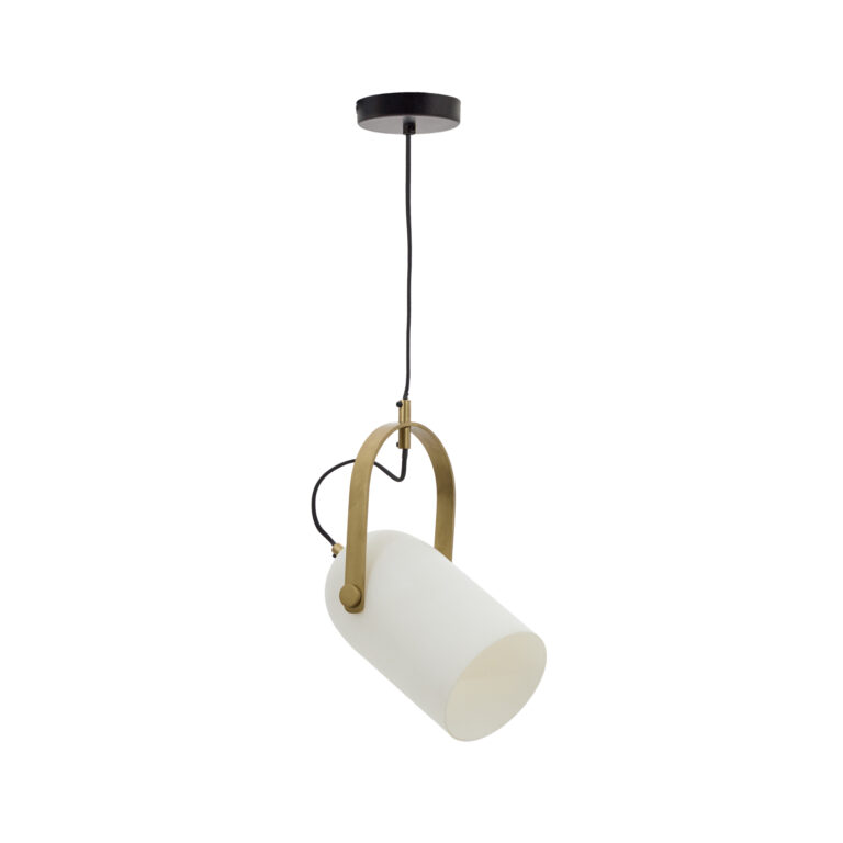 KAVE HOME Reisy loftlampe - matteret glas og antik messing (Ø14)