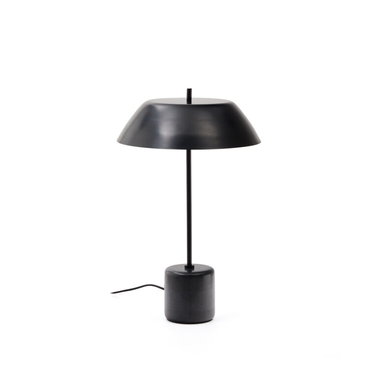 KAVE HOME Sayra bordlampe - sort metal og sort marmor