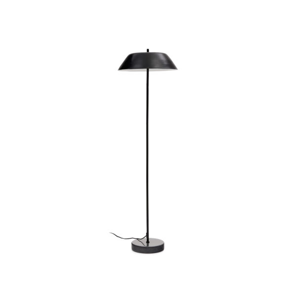 KAVE HOME Sayra gulvlampe lavet af sort marmor og metal i sortmalet finish