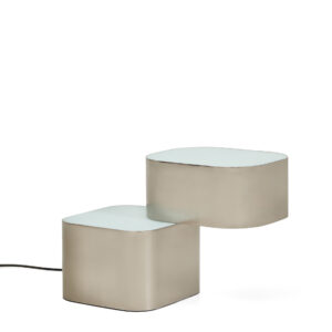 KAVE HOME Tanden bordlampe - grå metal med børstet finish