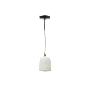 KAVE HOME Ullaro loftlampe, rund - hvid papmaché (Ø11,5)