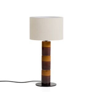 Kave Home Mavran Bomuld/Brun/Sennepsfarvet Bordlampe